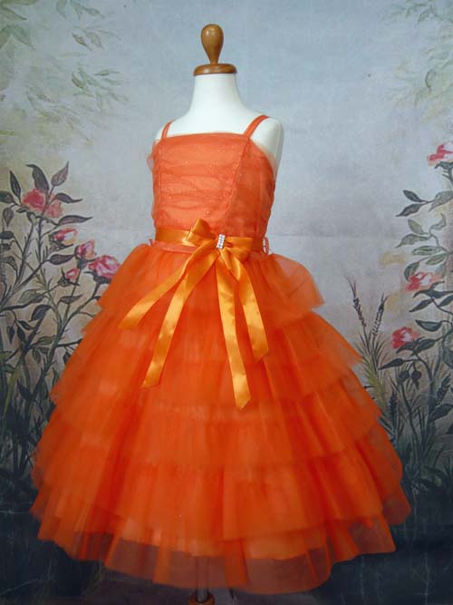 子供ドレス　レスフィーナ　オレンジ