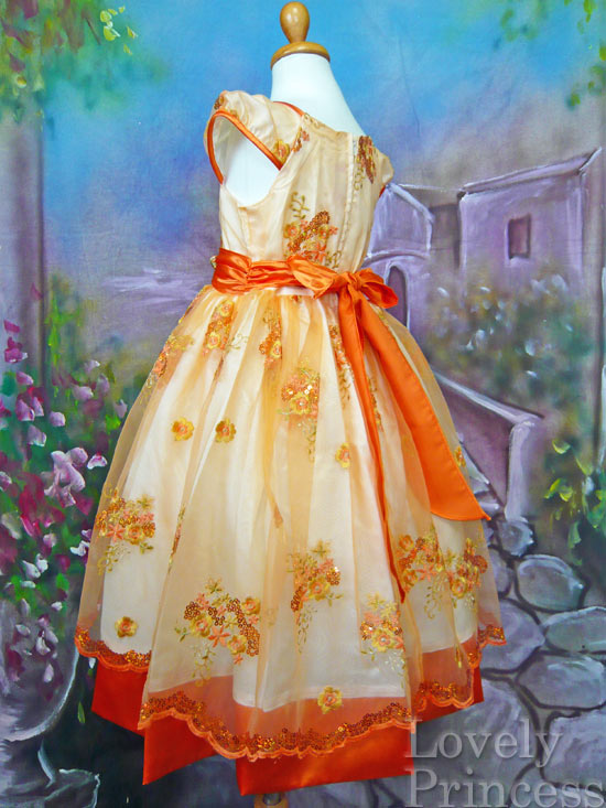 子供ドレス　ニコル　オレンジ